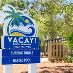 Surfing Turtle Private Pool Golf Cart Game Room