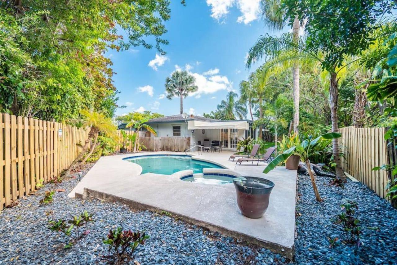Wilton Tropical Oasis With Heated Pool And Hot Tub Fort Lauderdale