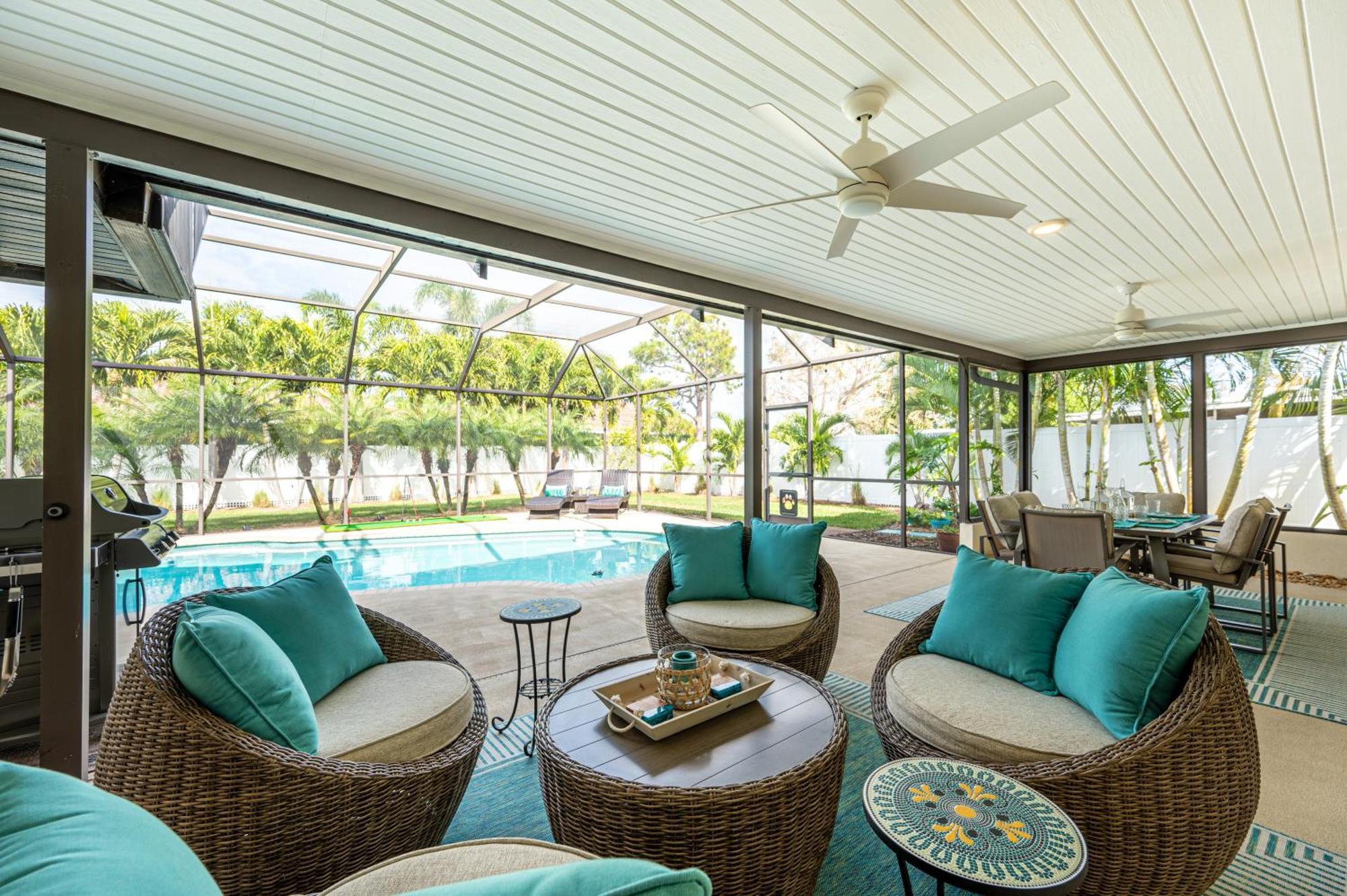 New! House Of Palms! Private Pool Home! Short Drive To Ami Bradenton