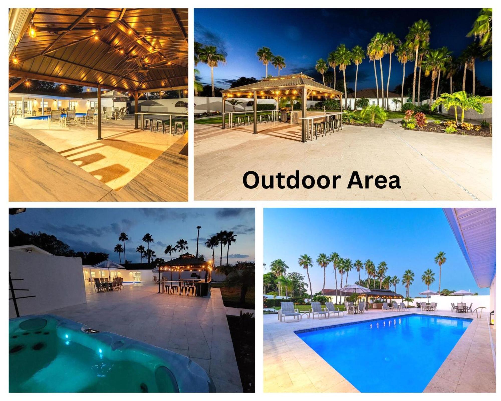 75 Palms! Sleeps 23! Luxury 1 Acre Lot Pool And Spa, Putting & Game Room!