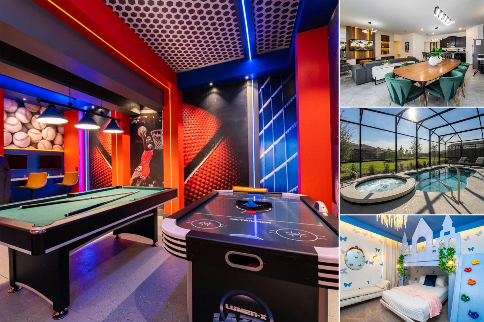 Amenities, Outdoor Kitchen, Themed, Game And Movie Davenport
