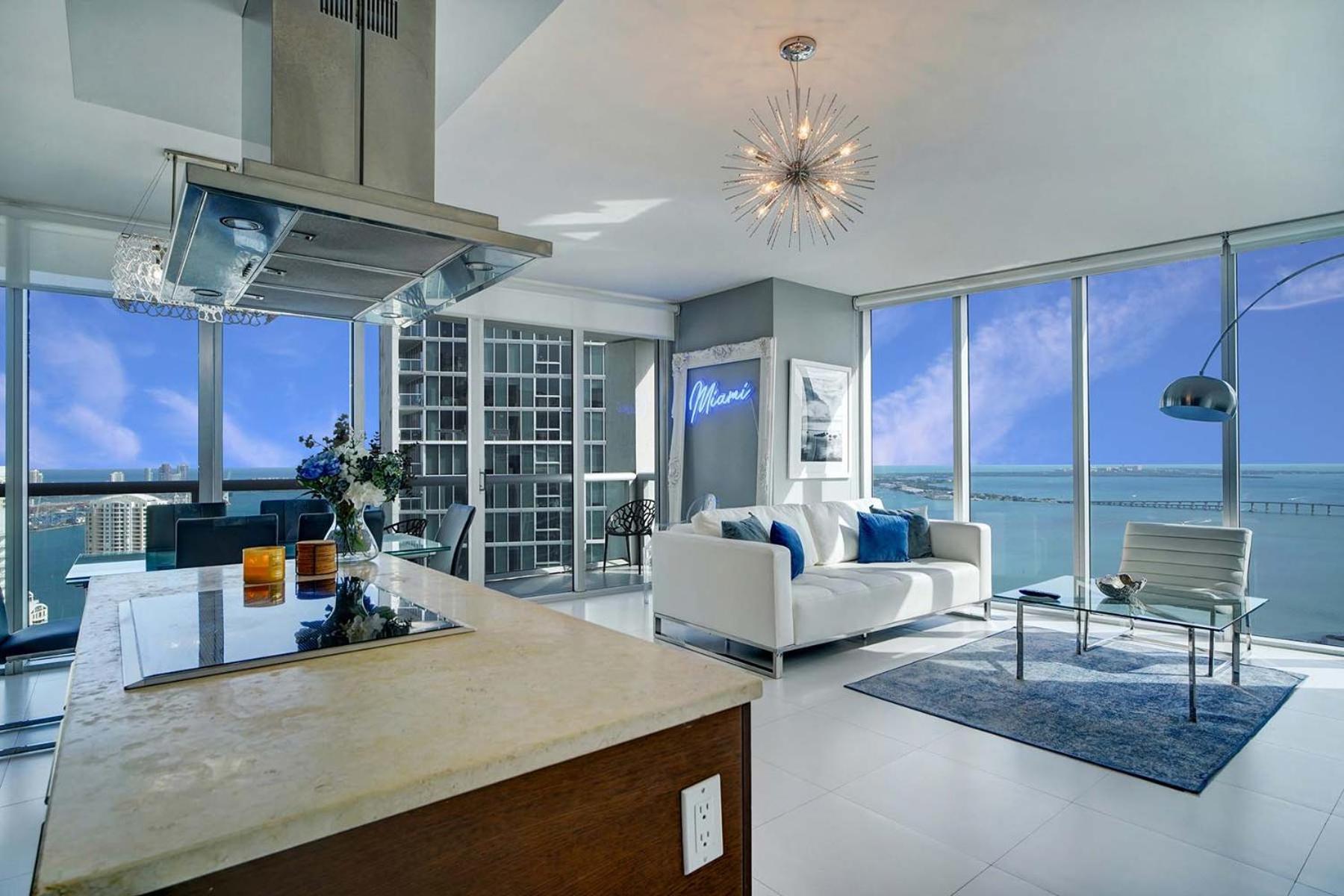 Water View 48th Floor - 2b2b - Free Parking -pool * Miami