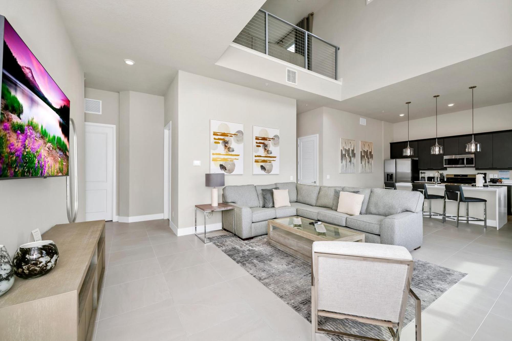 Spacious Modern With Pool Table, Rooftop Terrace And Large Loft Reunion Water Park Access Near At Spectrum Orlando By Rentyl B34-246 Apartment
