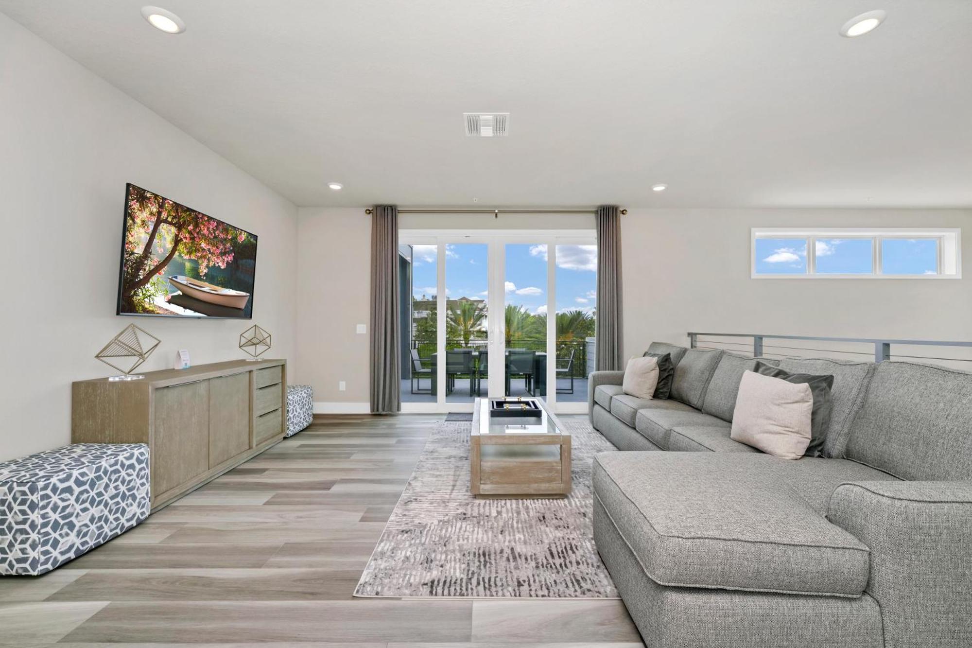 Spacious Modern With Pool Table, Rooftop Terrace And Large Loft Reunion Water Park Access Near At Spectrum Orlando By Rentyl B34-246 Apartment *