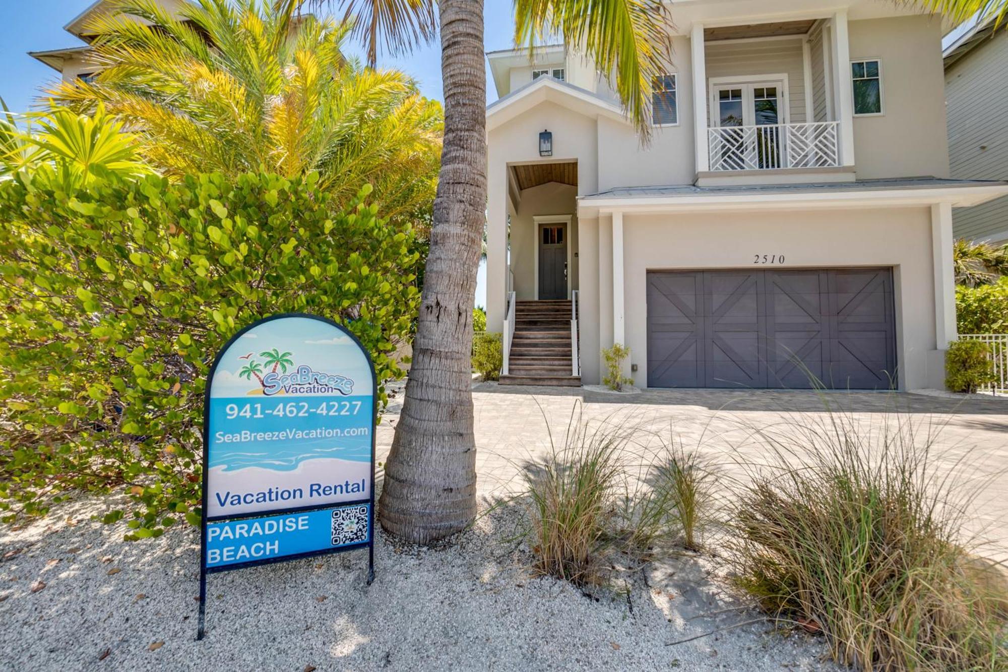 Holiday home Paradise Beach, 8 Bed, 6,5 Bath, Beachfront & Pet Friendly! Bradenton Beach