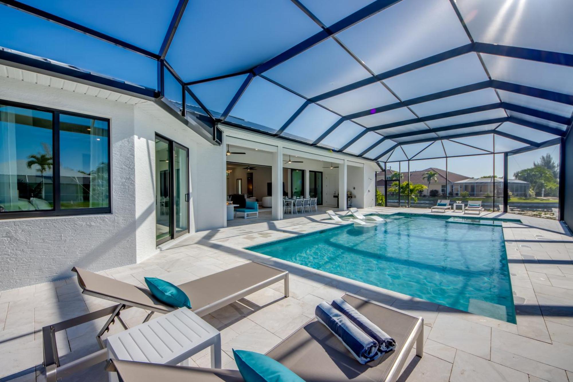 Villa Brandnew Villa-puresun At Canal Intersection, Heated Saltwater Pool And Spa, Facing South *
