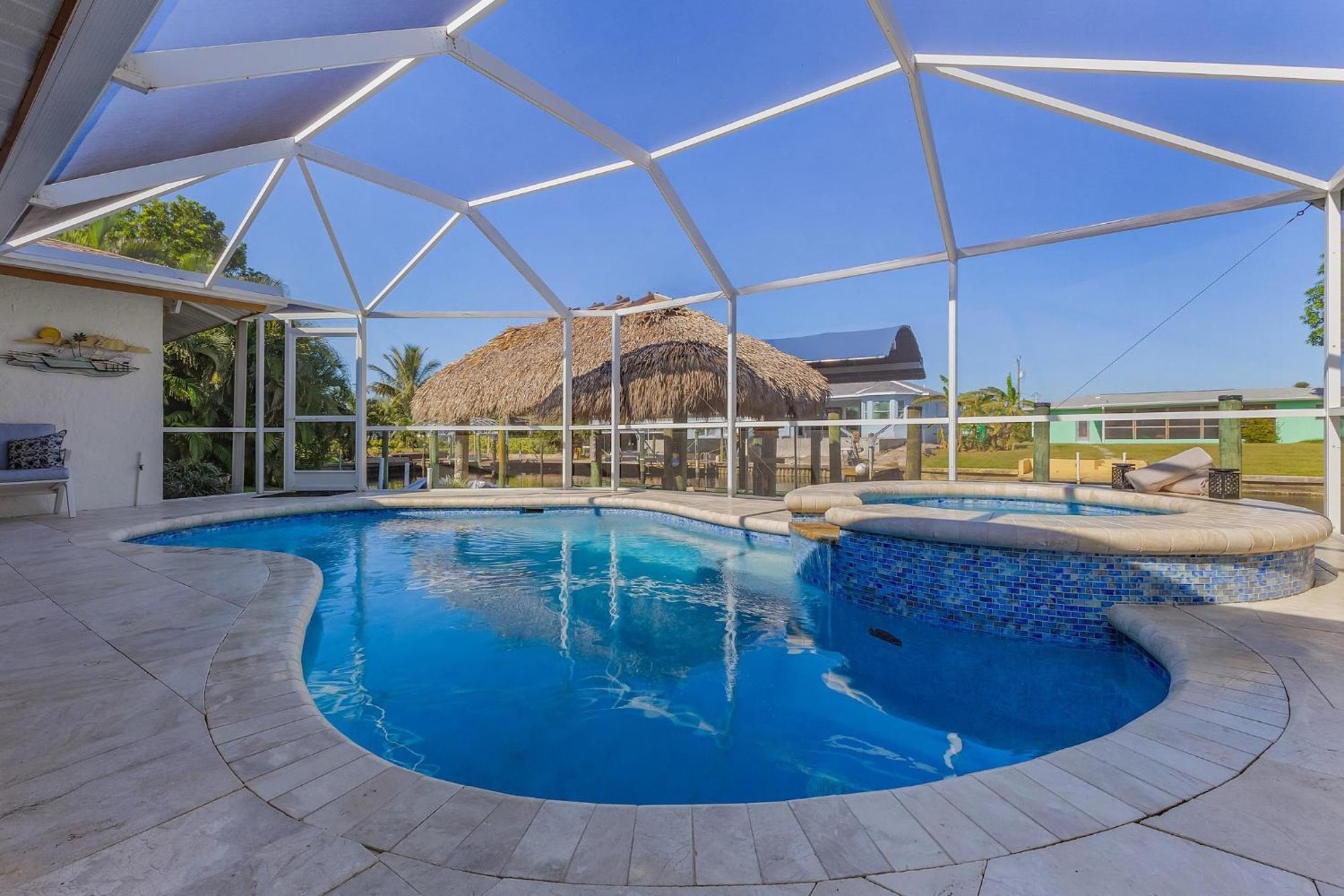 Holiday home Gulf Access Dock With Tiki Heated Pool Casa Chillotta Roelens Cape Coral