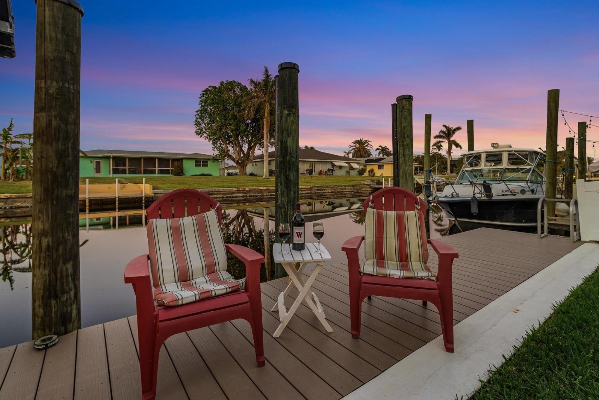 Gulf Access Dock With Tiki Heated Pool Casa Chillotta Roelens * Cape Coral