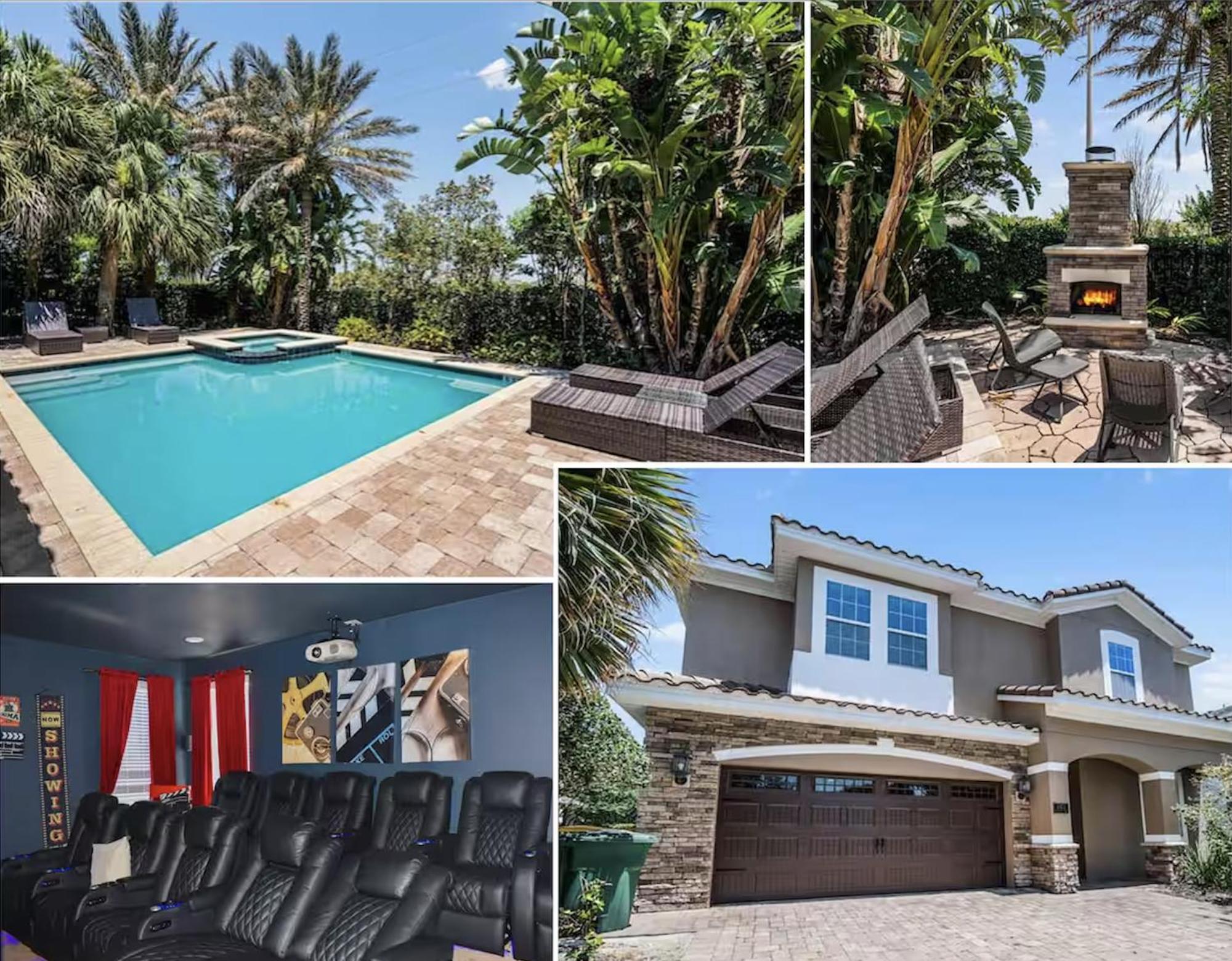 Epic 8br 8ba 4k Sq Ft With Movie Theater Private Pool Sauna Hot Tub Firepit Gaming And Arcade - 10mins From Fl Villa