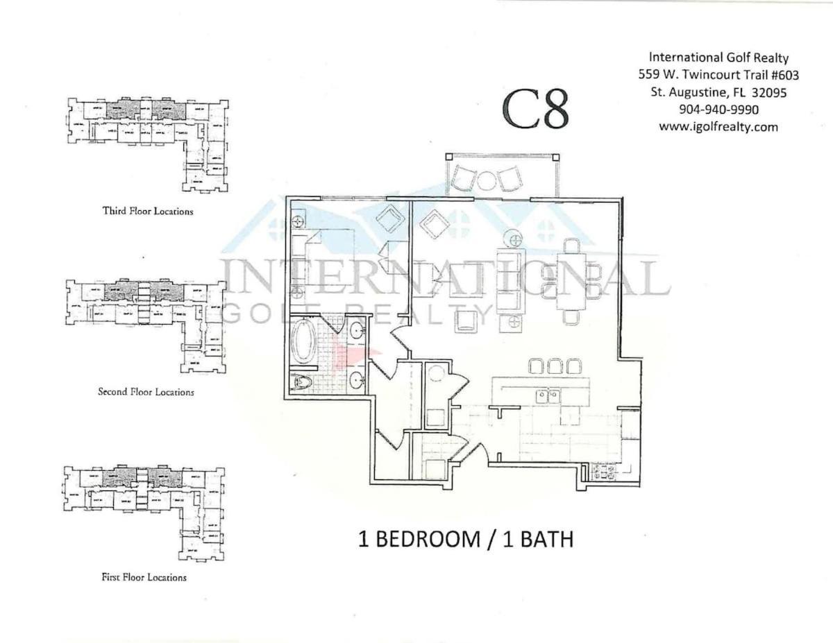 4106-1 Cozy Ground Floor 1 Bedroom With Fenced Patio St. Augustine