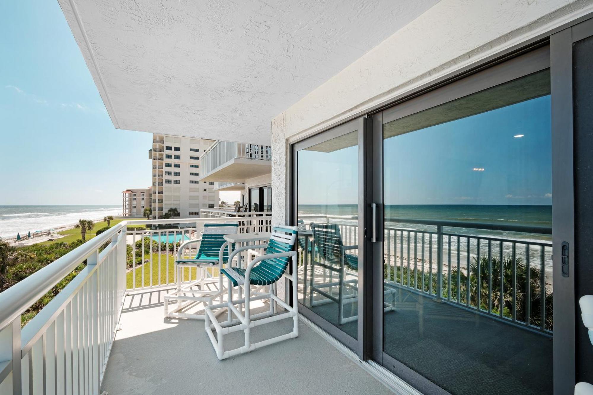 Large Balcony With Direct Oceanfront Views And Access To Complex Pool New Smyrna Beach