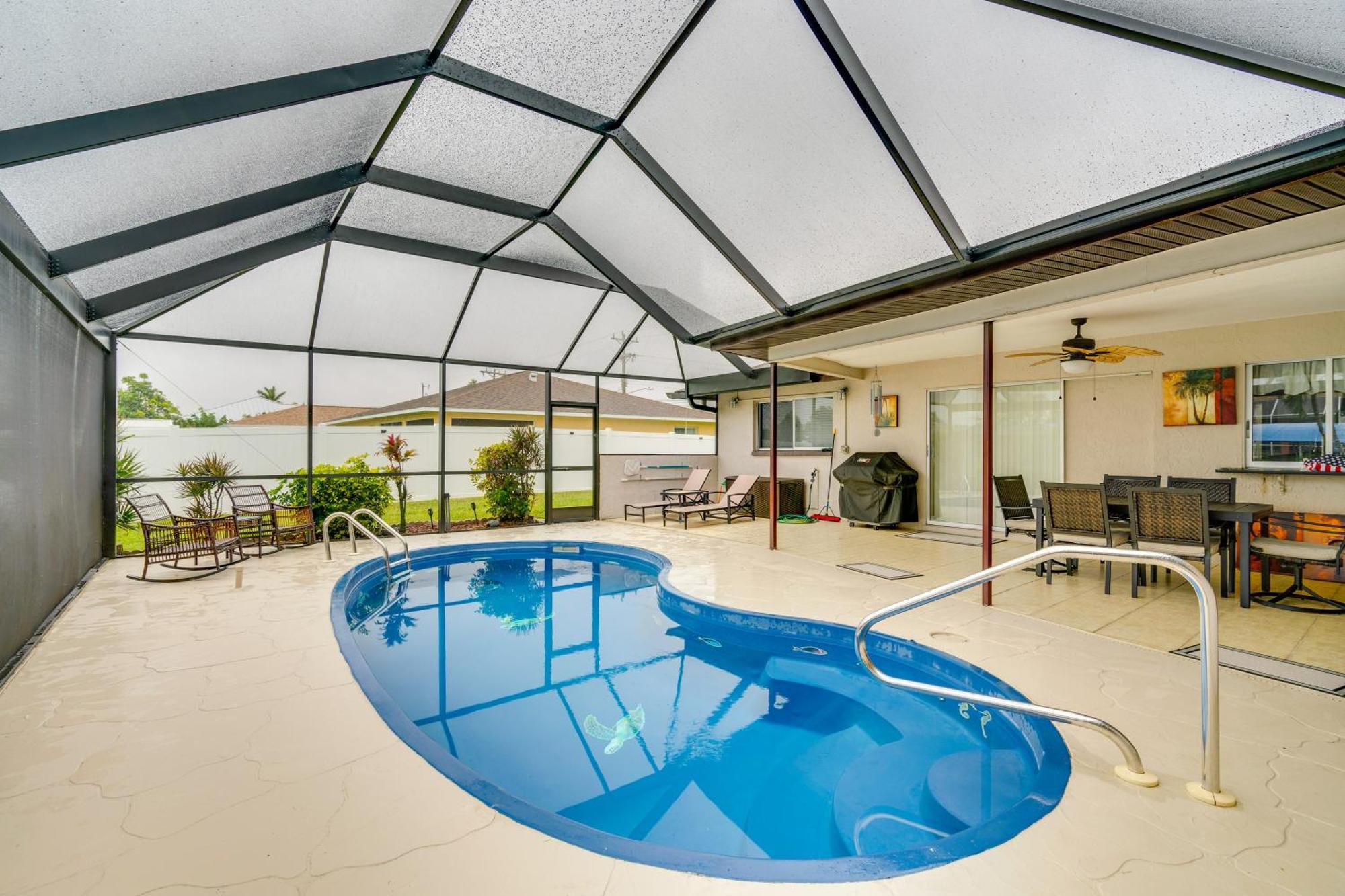 Canal-front With Dock And Lanai In Cape Coral!