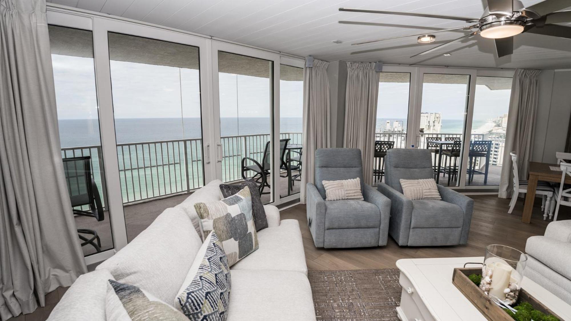 New - 3br 3ba Corner Beachfront - 2024 Remodel - 3 Pools, Tiki Hut, Gym, Tennis Panama City Beach
