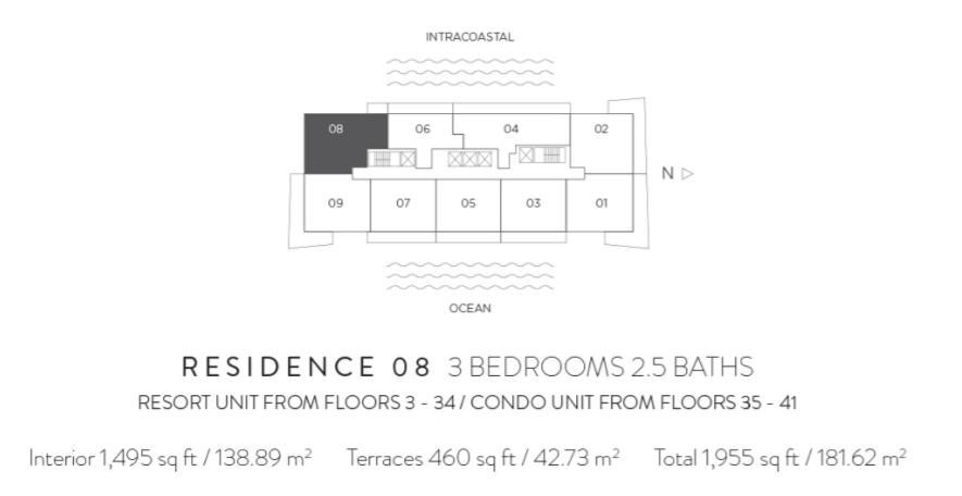 Apartment Modern 3 Bedroom At Hollywood 28th Floor Hallandale Beach